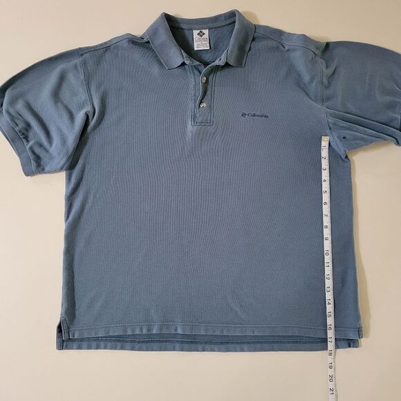 Columbia Men's Short Sleeve Blue Polo Shirt - Picture 6 of 13